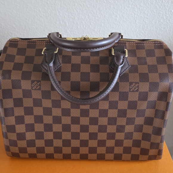 AUTHENTIC Louis Vuitton Speedy Bandoliere 30 Damier Ebene FULL SET & MORE - Picture 3 of 16
